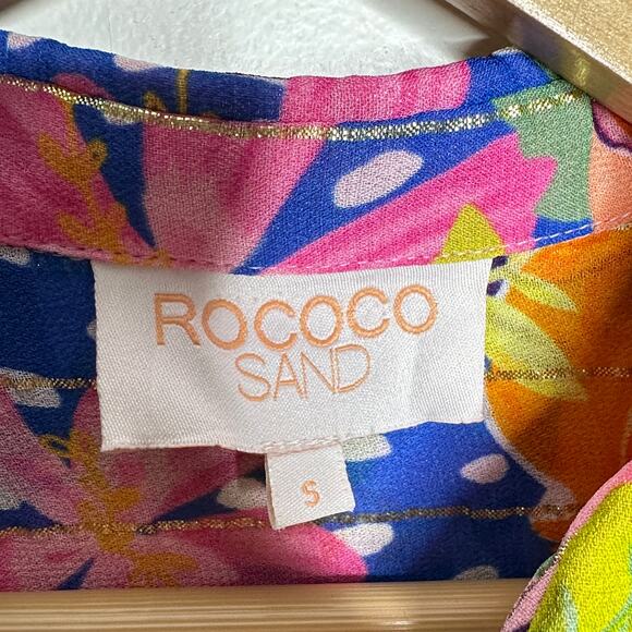 ROCOCO SAND Plum Floral Shirt Mixed Fruit Bright Sz S $173 {HH17} - Picture 4 of 5